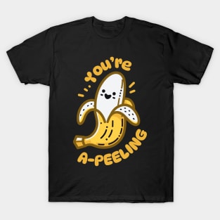 You Are A-peeling | Cute Kawaii Banana Pun | Design for Valentine Couples T-Shirt